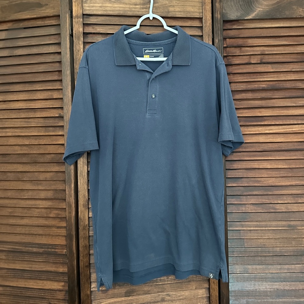 Eddie Bauer Men's Tall Blue Polo Shirt
